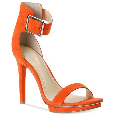 orange designer shoes for women.